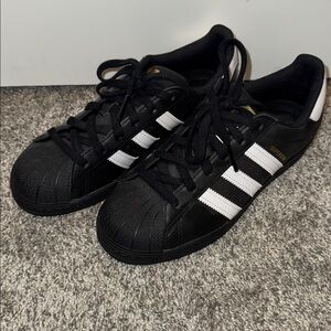 Adidas Superstar Black and White Shoes